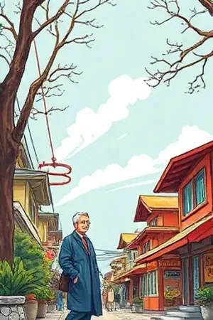 山海织卷：织女后裔青萝以丝线修补山海图的竖版国漫封面